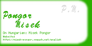 pongor misek business card